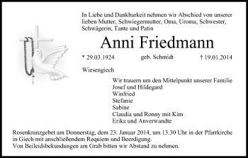 Anzeige von Anni Friedmann von MGO