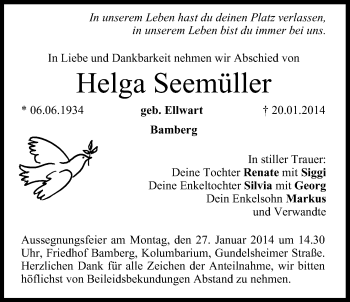 Anzeige von Helga Seemüller von MGO