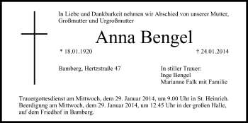 Anzeige von Anna Bengel von MGO