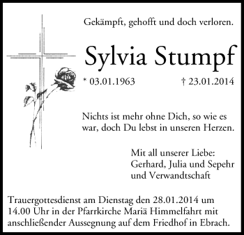 Anzeige von Sylvia Stumpf von MGO
