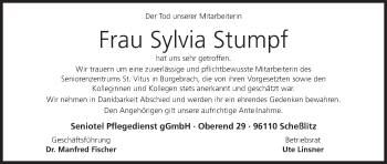 Anzeige von Sylvia Stumpf von MGO