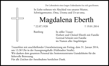 Anzeige von Magdalena Eberth von MGO