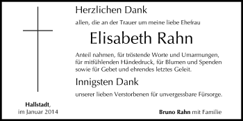 Anzeige von Elisabeth Rahn von MGO