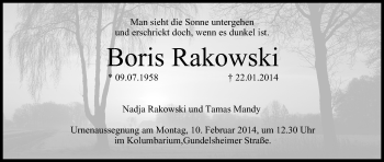 Anzeige von Boris Rakowski von MGO