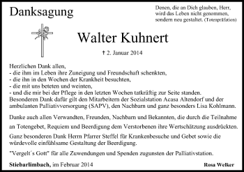 Anzeige von Walter Kuhnert von MGO