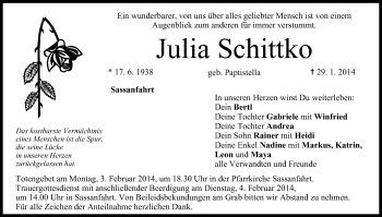 Anzeige von Julia Schittko von MGO