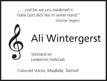 Anzeige von Ali Wintergerst von MGO