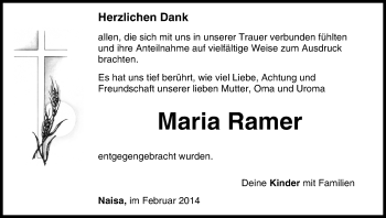 Anzeige von Maria Ramer von MGO