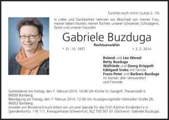 Anzeige von Gabriele Buzduga von MGO