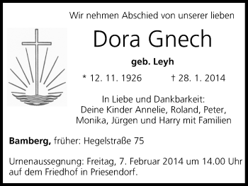 Anzeige von Dora Gnech von MGO