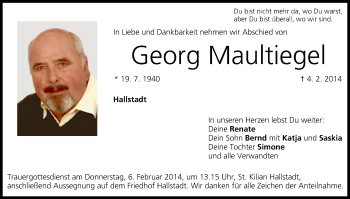 Anzeige von Georg Maultiegel von MGO