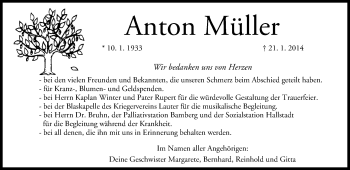 Anzeige von Anton Müller von MGO
