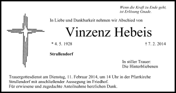 Anzeige von Vinzenz Hebeis von MGO