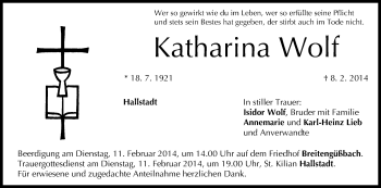 Anzeige von Katharina Wolf von MGO