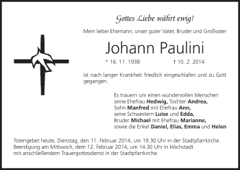 Anzeige von Johann Paulini von MGO