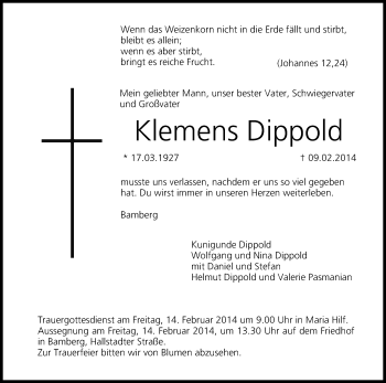 Anzeige von Klemens Dippold von MGO