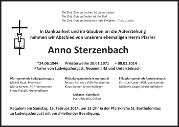 Anzeige von Anno Sterzenbach von MGO