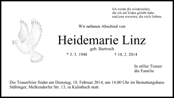 Anzeige von Heidemarie Linz von MGO