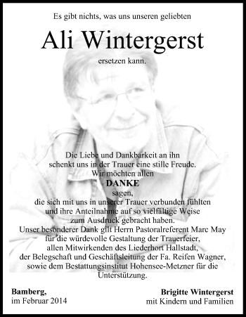 Anzeige von Ali Wintergerst von MGO