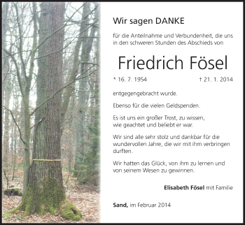 Anzeige von Friedrich Fösel von MGO