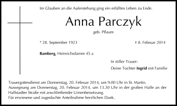 Anzeige von Anna Parczyk von MGO