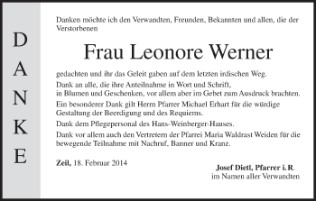 Anzeige von Leonore Werner von MGO