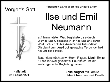 Anzeige von Ilse Neumann von MGO