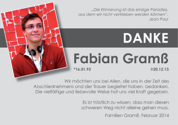 Anzeige von Fabian Gramß von MGO