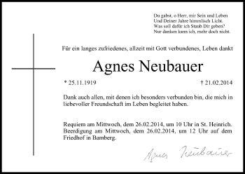 Anzeige von Agnes Neubauer von MGO
