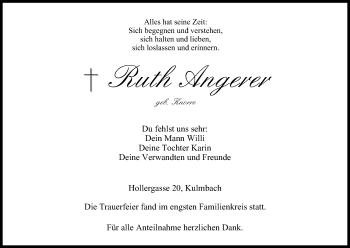 Anzeige von Ruth Angerer von MGO