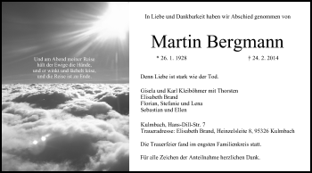 Anzeige von Martin Bergmann von MGO