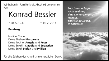 Anzeige von Konrad Bessler von MGO