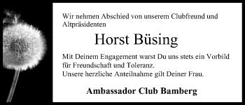 Anzeige von Horst Büsing von MGO