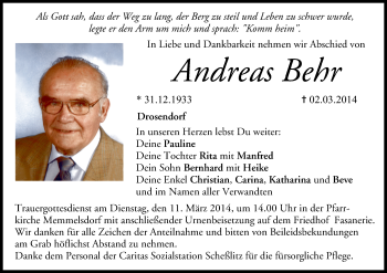 Anzeige von Andreas Behr von MGO