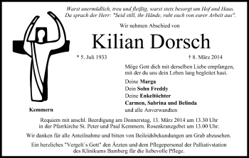 Anzeige von Kilian Dorsch von MGO