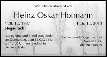 Anzeige von Heinz Oskar Hofmann von MGO
