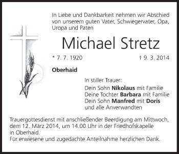 Anzeige von Michael Stretz von MGO