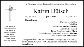 Anzeige von Katrin Dütsch von MGO