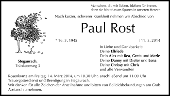 Anzeige von Paul Rost von MGO