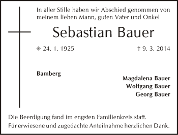 Anzeige von Sebastian Bauer von MGO