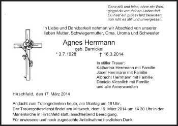Anzeige von Agnes Herrmann von MGO