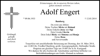 Anzeige von Adolf Engert von MGO
