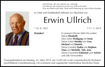 Anzeige von Erwin Ullrich von MGO