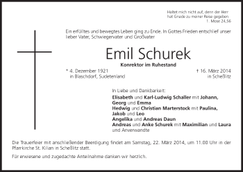 Anzeige von Emil Schurek von MGO