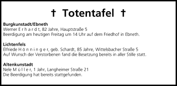 Anzeige von Totentafel vom 21.03.2014 von MGO