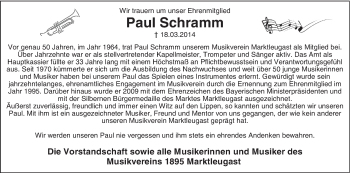 Anzeige von Paul Schramm von MGO
