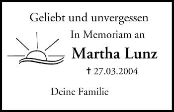 Anzeige von Martha Lunz von MGO