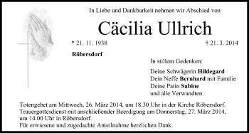 Anzeige von Cäcilia Ullrich von MGO