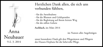 Anzeige von Anna Neubauer von MGO