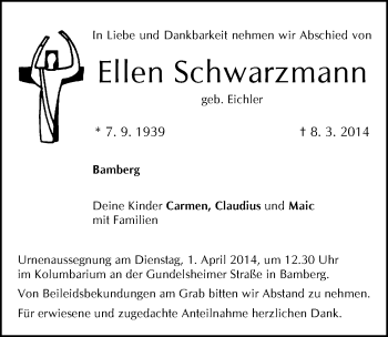 Anzeige von Ellen Schwarzmann von MGO